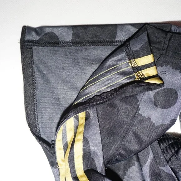 Adidas Marimekko Black Flower Firebird Gold Stripe Track Pants Womens S - Picture 11 of 11